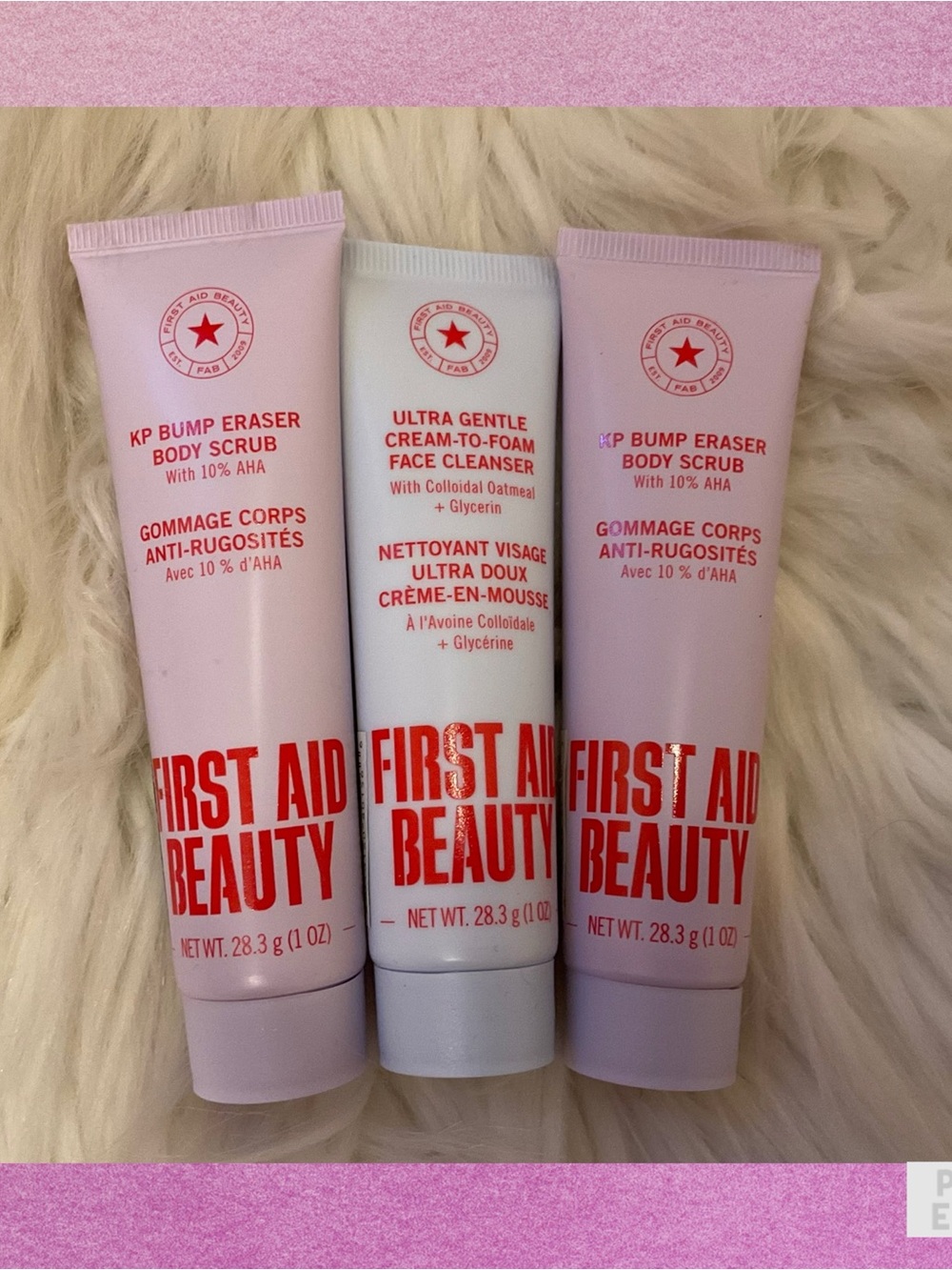 First Aid Beauty KP Bump Eraser & Face Cleanser Bundle - New - Travel Size